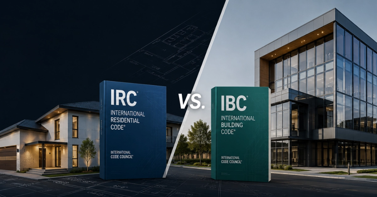 IRC vs IBC building code comparison